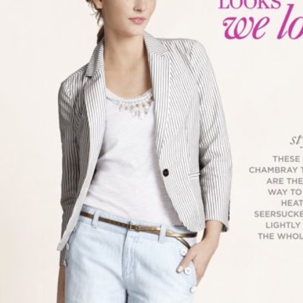 LOFT Seersucker Blazer